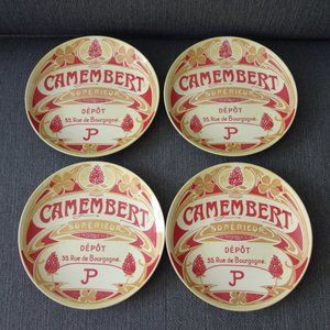 Set of Four(4) BIA Microwave Dishwasher Oven Safe Camembert Ceramic Plates